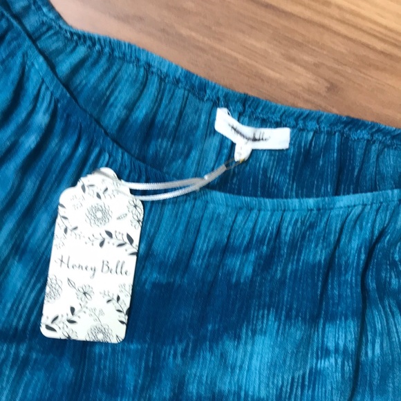 Honey Belle Turquoise Short Romper Large NWT - Picture 2 of 5